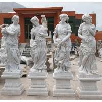 Life Size Four Seasons Marble Statues Garden Decoration