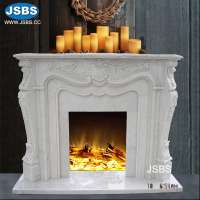 Design Cheap Indoor Decorative White Marble Kamin