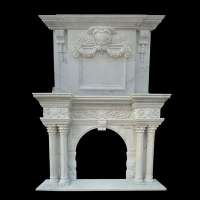 Classical home decoration 3 tier marble fireplace mantel