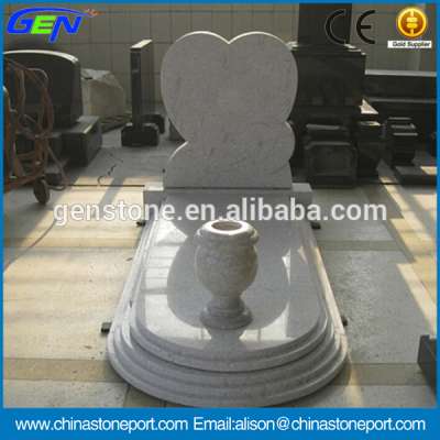 Supply White Granite Heart Shaped Tombstone