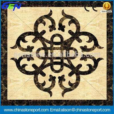 Beige Marble Flooring Border Design