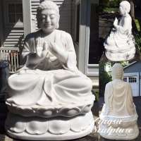 Public Decoration Large Marble Statue Life Size Marble Buddha Statue