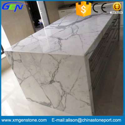 Precut White Calacatta Marble Kitchen Countertop